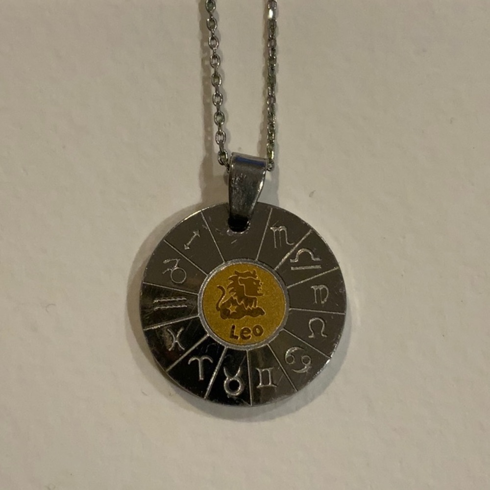 Leo coin necklace